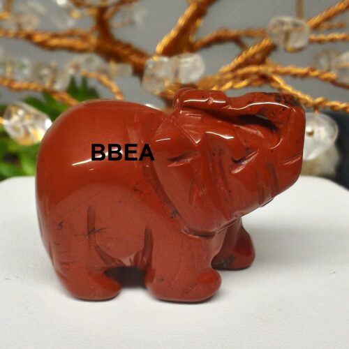 Eléphant jaspe rouge, pierre d’ancrage.