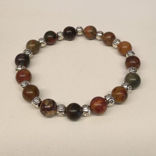 Bracelet jaspe picasso, pierre des projets.