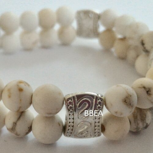 Bracelet double en magnésite.