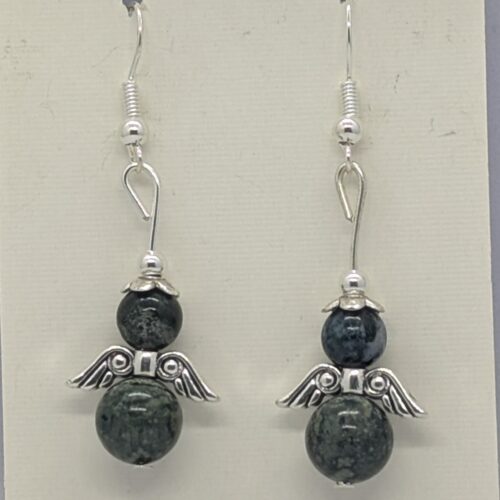boucles d'oreilles jaspe kambaba