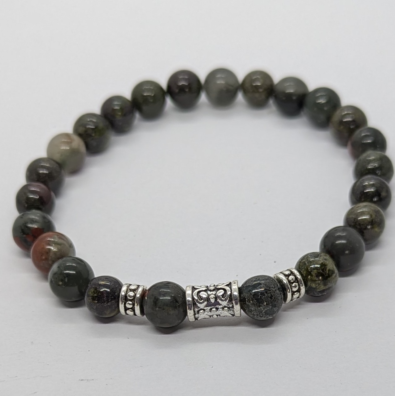 bracelet homme jaspe héliotrope